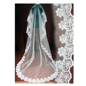 Wedding Bridal Veil 3 and 5 Meters Long One Layer Ivory White Elegant Accessories Velos De Novia voile de mariee