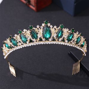 Kmvexo Crystal Bridal Tiaras Crown с Crebs Pageant Diadema Wallemes Princess Condesieces Свадебные аксессуары для волос 220224