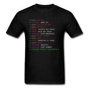 T-shirt del programmatore di lunedì vestiti divertenti geek chic uomini tops divertente dicendo maglietta tees black magliette nuove arriva 210324