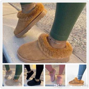 Women Plush Short Boots Woolen Furry Winter New Snow Booties Slippers Flat Bottom Warm Cotton Shoes