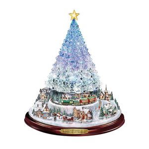 Wall Stickers KAKUDER Christmas Tree Rotating Sculpture Train Decor Paste Window Mural Adesivo De Parede