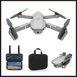 E68 mini pequeno drone 4k câmera adultos crianças controle remoto avião brinquedo um chave de retorno controle de voz UAV para iniciantes