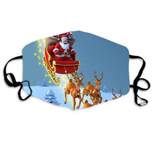 Jul bomullsmask tryckta skyddsmaskar Anti-damm Anti-Smog Bekväm andningsbar och tvättbar