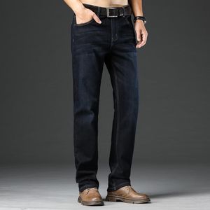 Men s Jeans Autumn Boutique Stretch Straight Loose Trousers Winter Business Work Clothes Pants High end Plus Size