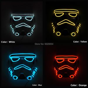 Acessórios de fantasia Popular Flashing LED Máscara de Luz Fato-Props Cosplay Luminous Noite Brilhante Máscara Comic Condution