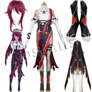 Genshin Impact Rosaria Cosplay Costume Game Suit Dress Dress Uniord Costumes for Women Outfit Cosplay Halloween Rosaria Cosplay Wigs Y0903