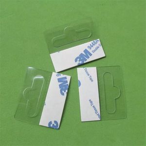 Pvc Hängen Tags großhandel-Selbstklebende Merchandising Hänge Laschen Loch Bulk Box Tasche Paket PET PVC Kleiderbügel PEGHOOK Kunststoffanzeige verstärktes Tag