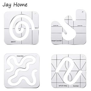 Acrylic Free Motion Quilting Template Ruler Sewing Machine Templates DIY Transparent For Designs Notions Tools