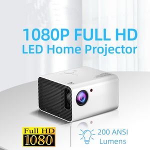 T10プロジェクターLED 1920*1080p HD Android Keystone Correction Portable Home Theatre Movie Video Player Proyector