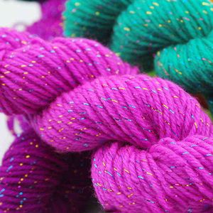 1PC 50g Glitter Wool Acrylic Yarn Colorful Crochet Thin Thread Shiny Yarn Hook Shoe Cushion Cross Stitch Yarn DIY Handmade Sweater Y211129