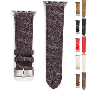Gift Designer Top Watchbands Watch Strap Band 42mm 38mm 40mm 44mm iwatch 3 4 5 SE 6 7 bands Leather Belt Bracelet Fashion Wristband Print Stripes watchband on Sale