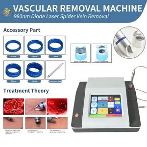 Laser Macchina Come 0.2mm 0.5mm 1mm 2mm 3mm Dimensioni Touch Screen 980nm Diodo Laser Rimozione Vascolare Vaso Sanguigno