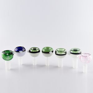 Headshop214 G006/G007 Smoking Pipe Dome Bowl 14mm 19mm Male Tobacco Colorful Dab Rig Glass Water Bong Bubbler Pipes Bowls