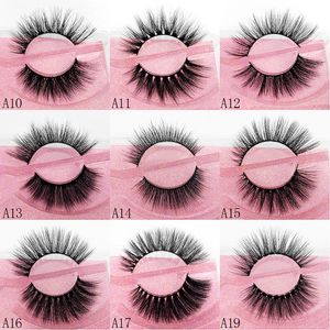 Hand Made Reusable Soft False Eyelashes Thick Natural Long 3D Fake Lashes Extension Makeup For Eyes Easy To Wear Comes Cute Pink Sticker Packing 10 Models DHL Free