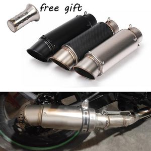 Motorcycle Exhaust System Universal Pipe SC Racing Project Motocross Escape Moto Muffler For Cafe Racer Pit Bike Z750 R6 Mt07 Mt09 Er6n