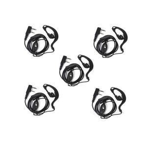 5x 2Pin Headset Earpiece Mic för Baofeng UV-5R UV-82 BF-888S Radio Walkie Talkie