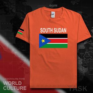 South Sudan Men T-shirt Jerseys Nation Team Tashirt T-shirt in cotone T-shirt Gyms Abbigliamento Top Tees Paese Sporting Sudanese SSD X0621