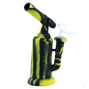 conjunto de fumar narguilé de vidro de água oleoﾠrigﾠbongﾠcachimbo borbulhador de tabaco dab rigs a forma de arma de fogo