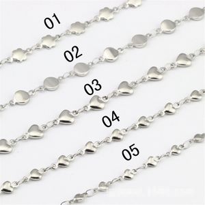 Stainless Steel Pendant Accessories Chain Can Be Customized Wholesale European And American Wind Between Beads, Clavicle Tile Women's Necklace Customizable