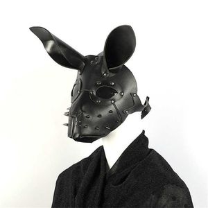 In Stock Cosplay Rabbit Heaear Metal Spike Heehog Punk Biker Mask Goth Rock Cosplay Masquerade Punk Halloween Mask X0803