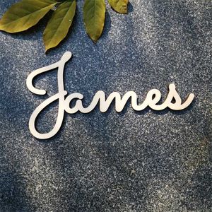 Custom Wood Name Sign Bröllop Po Props Unikt Pesonaliserat Baby Namn Sign Bröllopsfest Gåvor Baby Shower Shop Sign Hem Inredning 211109