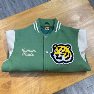 Mens Jackets Human Made Varsity Baseball Jacket Män kläder Kvinnor Bomberrockar Harajuku Japanese Racer Streetwear 230923