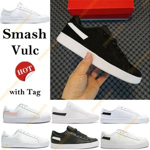 Box Smash Vulc Running Shoes Mens Womens Sneakers met Tag Zwart Wit Sliver Glod Pink Canvas Lederen Sport Classic Trainers