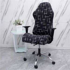 Solid Color Elastic Gaming Chair Covers Modern Office Rotating Computer Anti-dirty Seat Cases Removable Housse De Chaise 211116