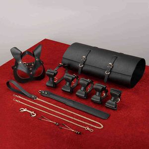 Nxy sm sexo adulto brinquedo bdsm brinquedos kits cama bondage set erótico para casais algemas colarinho de olho de olho restrições jogos cosplay ferramentas1220