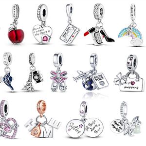 925 Sterling Silber Herz Charms Regenbogen Turm Charms Stammbaum Charm Fit Pandora Armband Für Frauen Schmuck Geschenk