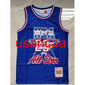 Masculino bordado 23# Michael Nova temporada 91 All Star Blue Basketball Jersey S M L XL XXL