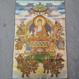 Wholesale tibet paintings resale online - 36 inch Tibet Silk embroidery Nepal Medicine Buddha Tangka Thangka Paintings family wall decorated the mural