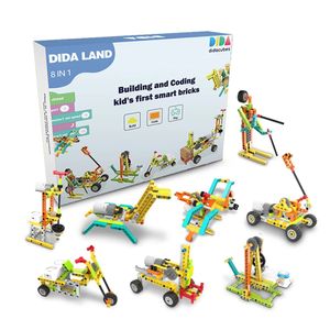 Dida didacubes 8 i 1 byggnad och kodande barns första DIY smart block leksaker för tidig utbildning