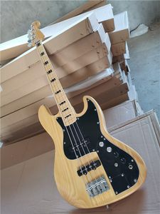 In stock 4 Strings Original Body Electric Bass Guitar with Maple Fingerboard,2 Pickups,Chrome Hardware,Can be customized