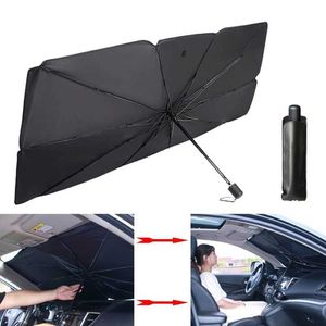 Auto Parasole Ombrello UV Parabrezza Copertura Pieghevole Isolamento termico Tendina parasole Accessori di protezione automatica Y0706