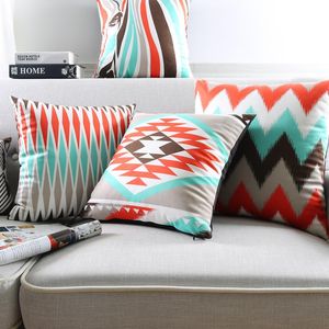 Drop Ship Supersoft Velvet Pillow Cover Red Blue Grey Geometric Cushion Home Decor Pillows Decorative Case Cushion/Decorative