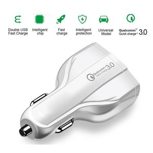 Billaddare Snabbladdning 3-Port Type-C QC 3.0 PD 7A Laddare Adapter för Smart Phone iPhone Samsung Xiaomi Huawei