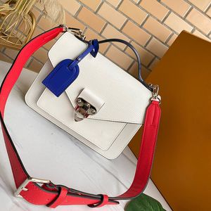 Fashion Brand Ladies Messenger bags stripe Multicolor leather Women s england style purse M55405 luxury shoulder crossbod handbags