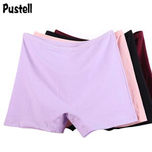 3 pezzi/pacco 6XL Big Size Boyshorts Biancheria intima da donna Boxer Pantaloni corti di sicurezza femminili Pantaloni di cotone da donna di grandi dimensioni 211021