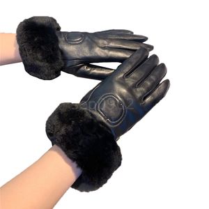 Dubbelbrev Broderade handskar Berömda designers Toppkvalitetsvyvar Kvinnor Vindskyddad handske Classic Sheepskin Mitten
