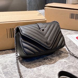 Paris Designer Women Shoulder Bag Messenger Clutch 2021S Black V Thread Flap Handbag Genuine Leather Crossbody Handbags Luxurys Designers Bags High Quality