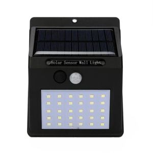 Potência solar 30 LED PIR Motion Sensor de parede à prova d 'água ao ar livre jardim jardim lâmpada de segurança