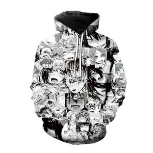 2020New hoodies ahegao 3d impressão com capuz moletom homens mulheres casuais moda pulôver hoodie hentai harajuku anime menina tops casaco y0804