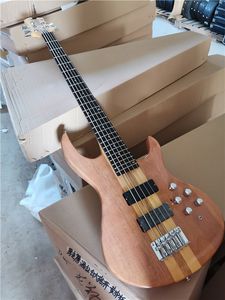 Auf Lager: E-Bass mit 5 Saiten, Hals und Korpus, 24 Bünden und Chrom-Hardware, kann individuell angepasst werden