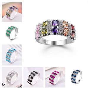 female wedding ring fashion Zircon rings mix size 6 to 10