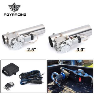 Universal 2.5'' or 3'' Exhaust Electric I Pipe Cutout with Remote Control Wholesale Valve For Jeep Wrangler PQY-EMP96/97