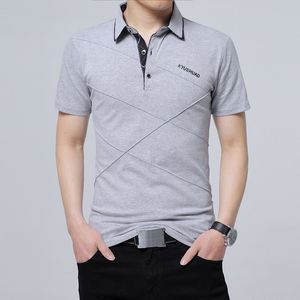 Casual Bomull SommarT-tröja Män Kortärmad Elegant Män Arbete Tee Clothing Male Collar T Shirt Plus Storlek 4XL 5XL 210518