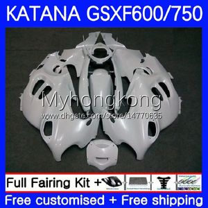 Pearl White Body Kit för Suzuki Katana GSXF750 GSXF 600 750 CC GSX600F 03 04 05 06 07 18NO.37 600cc GSX750F GSXF-750 GSXF600 750CC 2003 2004 2005 2006 OEM FAININGS