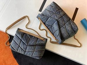 Loulou Bolsa de grife Bolsa de ombro para mulheres Bolsa de couro Cowboy Bolsa tiracolo Alça com aba Casual Jean Inverno Bolsa feminina Venda imperdível