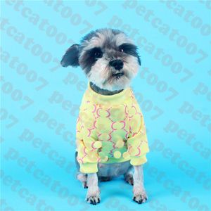 トレンディなブランドペットセーター Tシャツフルレターペットシャツ犬アパレル秋シュナウザーテディ犬服